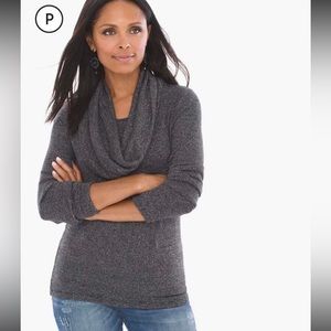 Chico's cowl neck top soapstone sweater size 0
